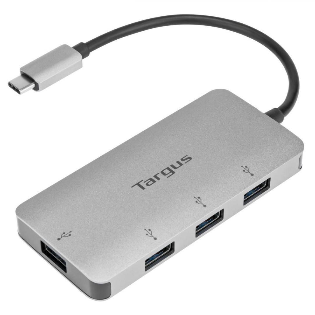 Targus Hub USB-C la 4x USB-A, rata transfer 5Gbps per port USB-A, gri_1