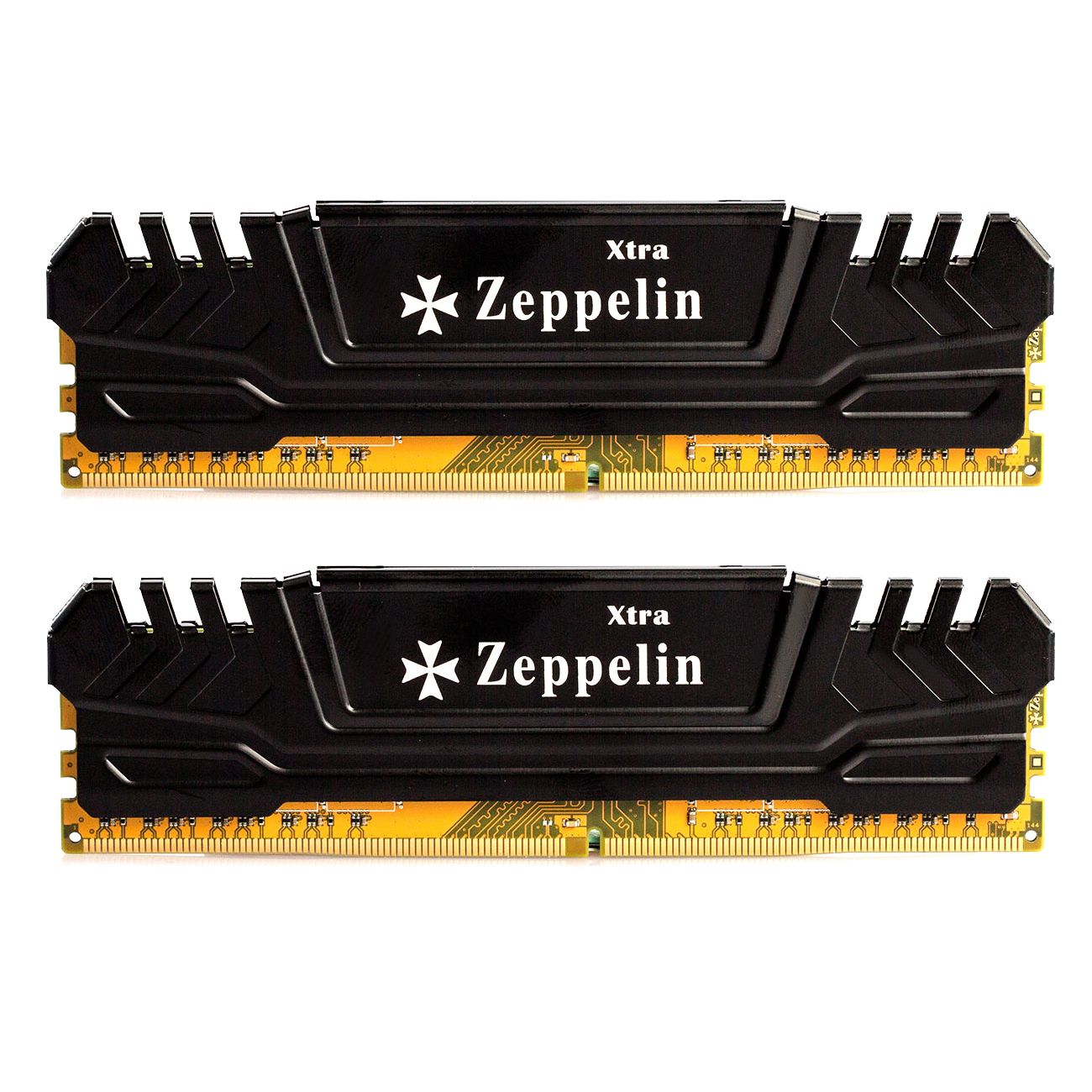 Memorie Zeppelin Xtra 16 GB DDR4 2666 MHz CL19, kit 2 x 8 GB, Negru-galben
