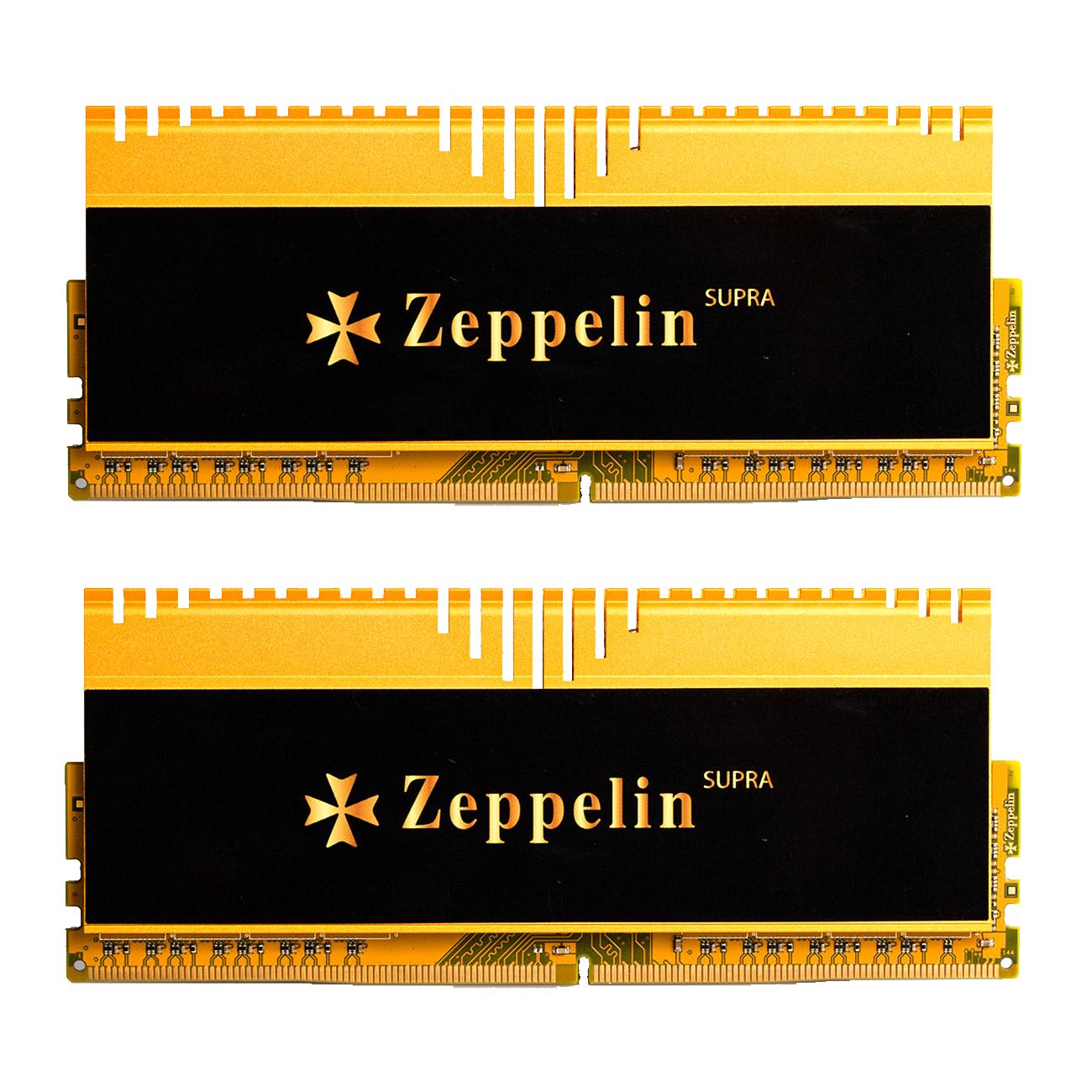 Memorie Zeppelin Supra Gamer 16 GB DDR4 2400 MHz CL17, kit 2 x 8 GB, Negru-galben