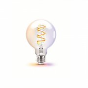 Bec LED RGB inteligent WiZ Connected Filament Clear G95, Wi-Fi, E27, 6.3W (40W), 470 lm, lumina alba si color (2200-6500K), compatibil Google Assistant/Alexa/Siri_2