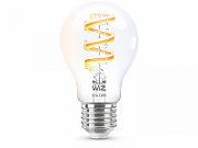 Bec LED RGB inteligent WiZ Connected Filament Clear A60, Wi-Fi, E27, 6.3W (40W), 470 lm, lumina alba si color (2200-6500K), compatibil Google Assistant/Alexa/Siri_1