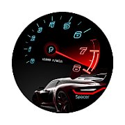 Covor pentru scaun gaming SPACER, protectie parchet, cauciuc si material textil, 1200 x 3mm, rotund, DRAGON 