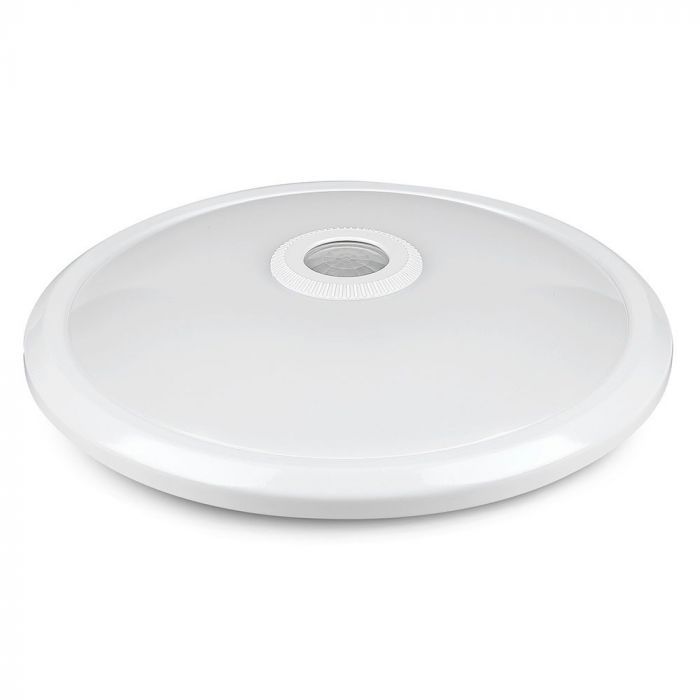 Plafoniera LED pentru exterior cu senzor de miscare Ledvance SURFACE SLIM ROUND 260, 26W, 2730 lm, lumina neutra (4000K), IP65/IK10,  Ø260x55mm, Alb_1