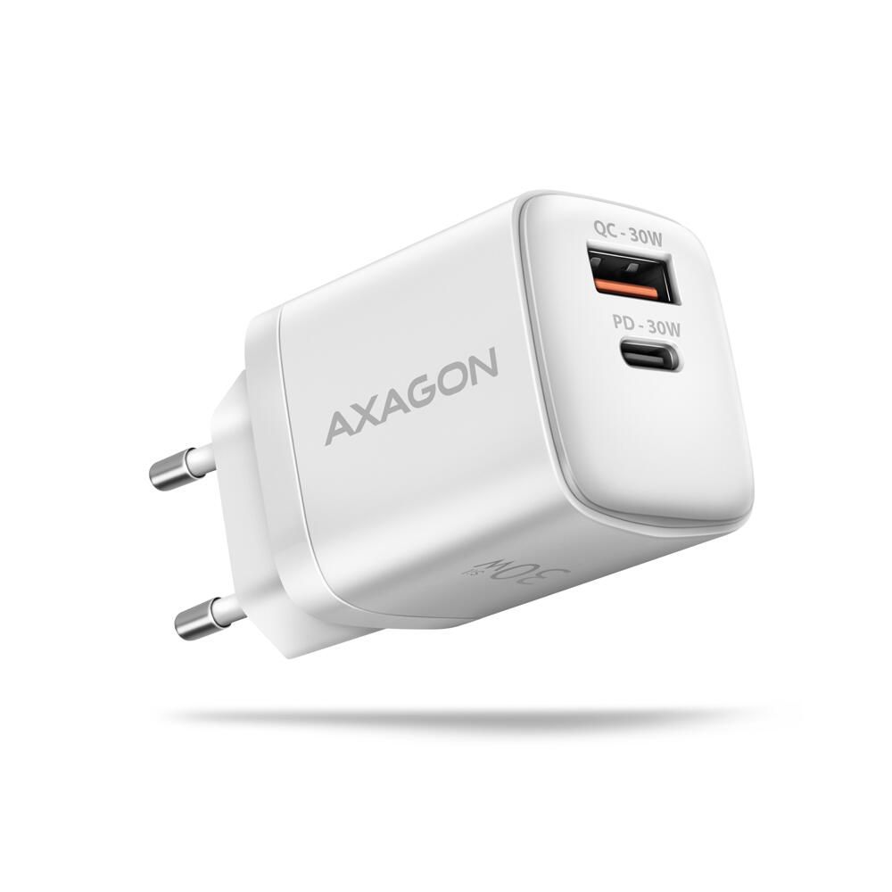 ACU-PQ30W, PD 3.0, QC4+, 1x USB-C, 1x USB-A, 30 W, alb