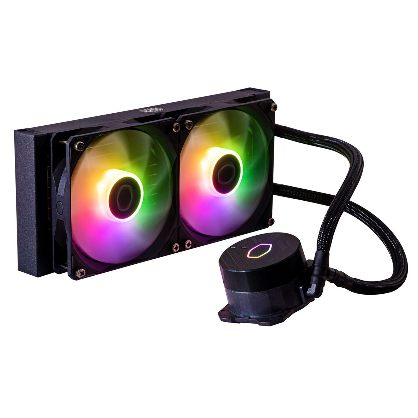 COOLERE Cooler Master MASTERLIQUID 240 Core, Patent Dual Chamber, 240mm Rad, Sickleflow 120 ARGB, ARGB Gen 2, 1-3 Splitter, 