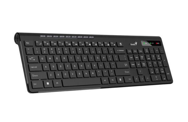 Tastatura Genius wireless Slimstar 7230, USB,  multimedia, 104 taste + 12 taste multimedia, design ergonomic, negru,