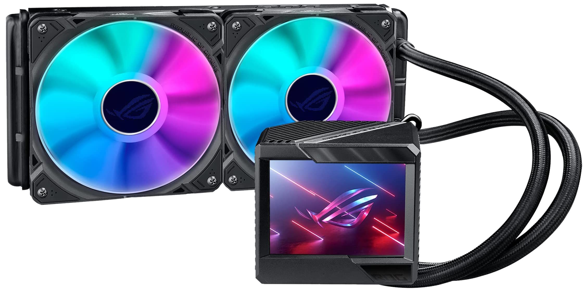 Cooler CPU Asus ROG Ryujin III 240 ARGB, racire cu lichid, 2x Fan 2000 PWM 120mm radiator fans, baza cupru, Intel: LGA 1700, 1200, 115x AMD: AM5, AM4 Control Mode: PWM, negru_1