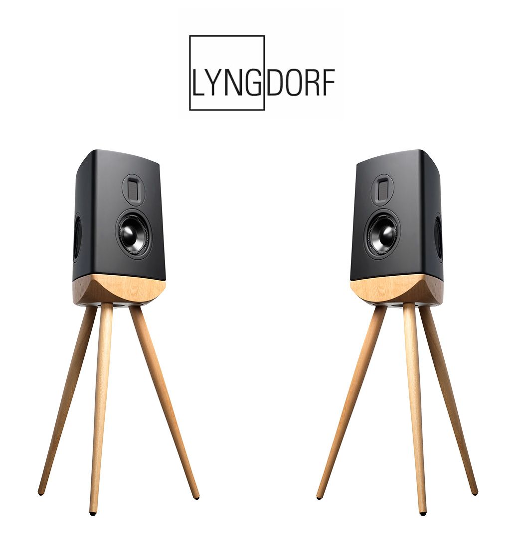 Boxe High-End Lyngdorf CUE-100 Black, Steinway AMT Tweeter, PURIFI Technology, Oak base (pereche)_1