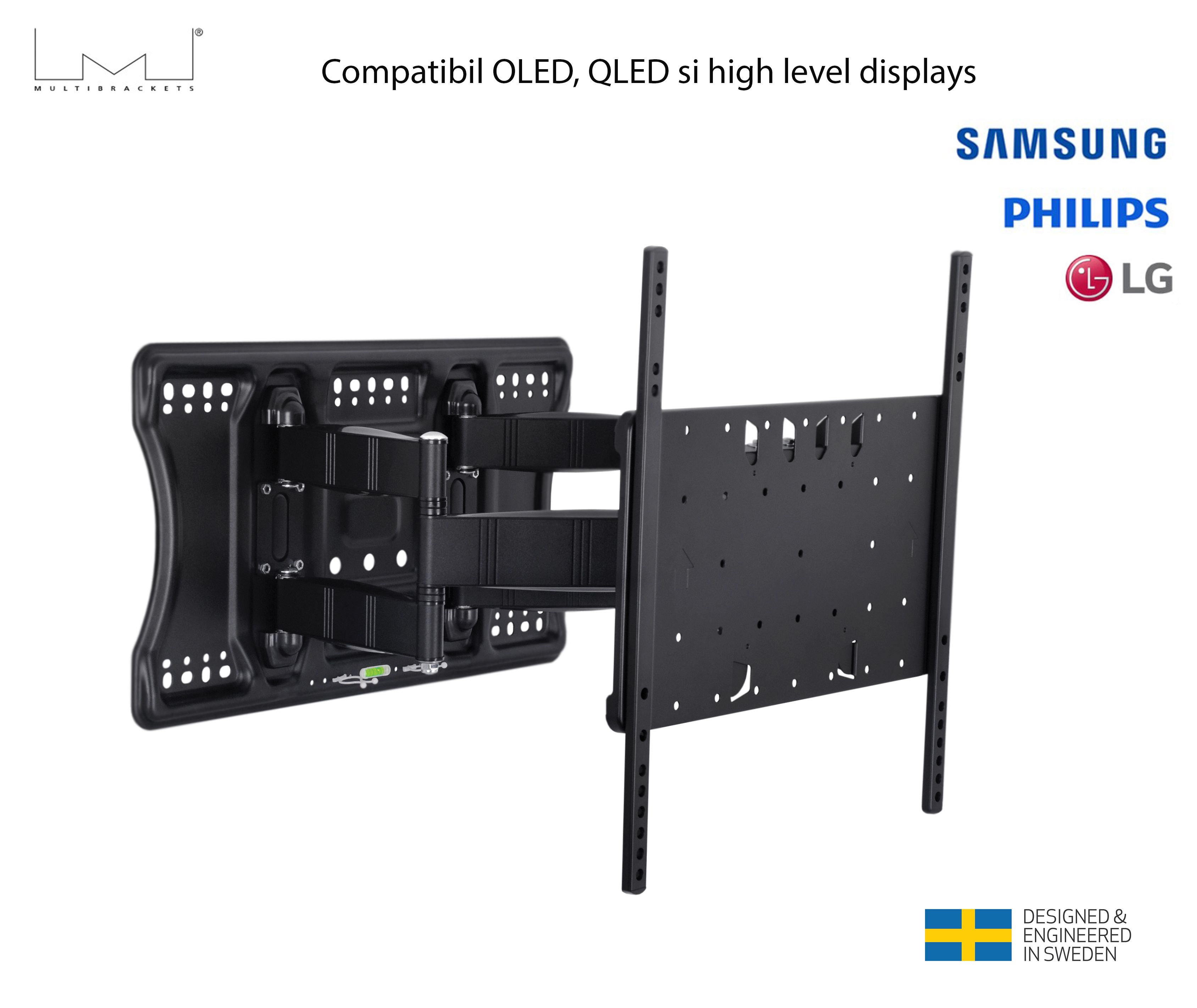 Suport TV de perete Tilt&Turn Super Slim Plus Multibrackets MB-4227, 32