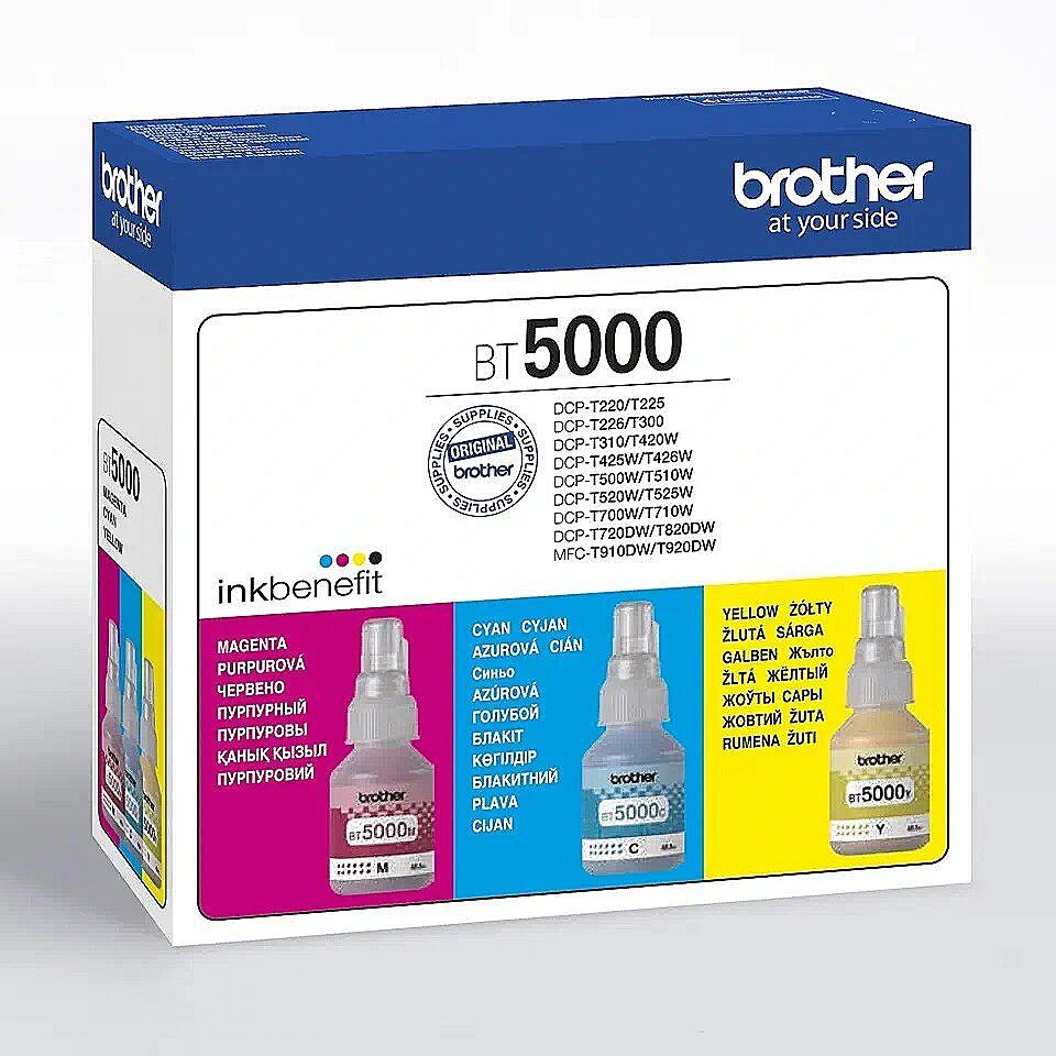 BROTHER BT5000 Ink Bottle Value Pack 1x C/M/Y_1