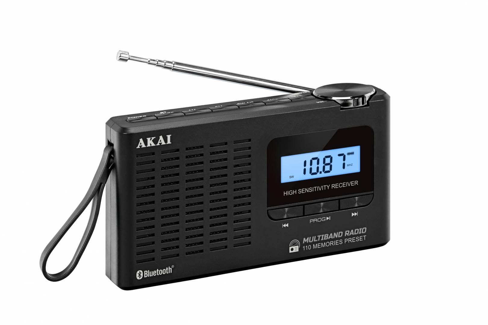 Radio cu ceas Akai APR-600 cu baterii 3x AAA, Bluetooth 5.0, Power max 0.8W, accesorii: curea de mana_2