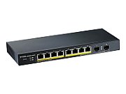 ZYXEL GS1900-10HP v2 8-port GbE L2 PoE Smart Switch + 2 SFP slots 802.3at desktop fanless 70 Watt_1