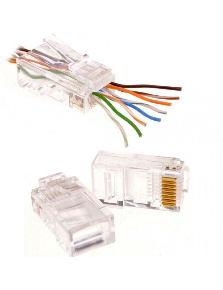 Mufa RJ45 UTP cat.6 passthrough (100 buc) - EMTEX 