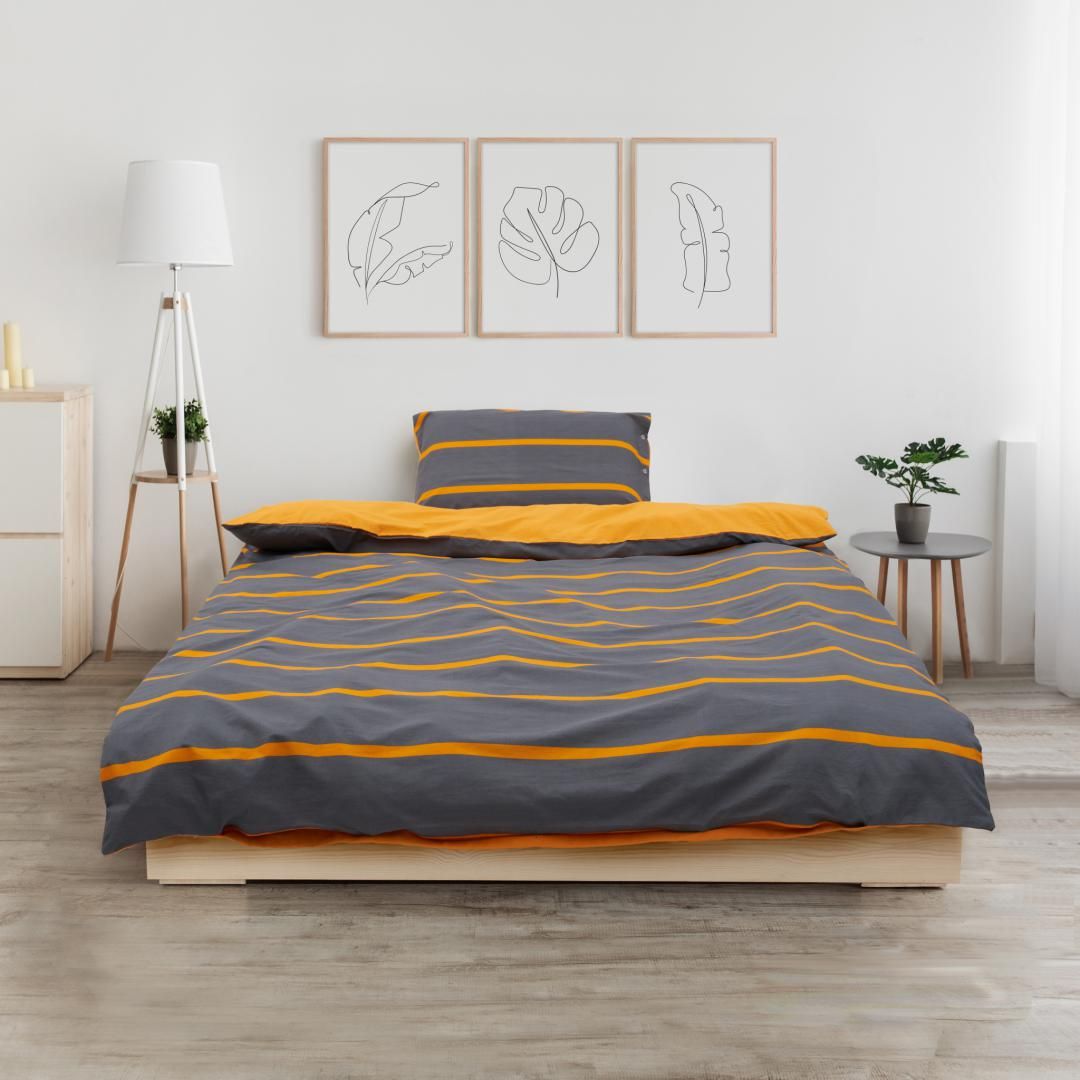 SET DE PAT SINGLE BUMBAC GREY/ORANGE_5