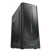 CARCASA SPACER - office, Middle Tower, ATX, fara sursa, USB 3.0 x 2, USB Type C x 1, HD Audio, black 