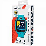 CANYON Jondy KW-44, Kids smartwatch, 1.44''IPS colorful screen 240*240,  ASR3603S, Nano SIM card, 192+128MB, GSM(B3/B8), LTE(B1.2.3.5.7.8.20) 700mAh battery, built in TF card: 512MB, GPS,compatibility with iOS and android, host: 53.3*43.5*16mm strap: 230*20mm, 48g, Green_1