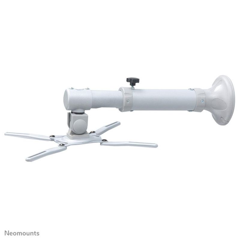 Suport pentru videoproiector de perete Neomounts, distanta reglabila fat de perete 37-47cm, greutate maxima suportata 12 kg, tip full motion, inclinare pana la 90°, rotatie pana la 360°, argintiu_1
