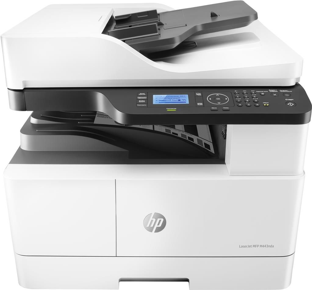 MFP Laser Mono A3 HP LaserJet M443nda, Print, Copy, Scan, 25 ppm, vol. rec. 5000, vol max. 50000, 25 cpm, Duplex, Retea, ADF_1