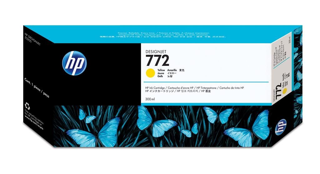 Cartridge HP Inkjet No 772 300ml Yellow Designjet_1