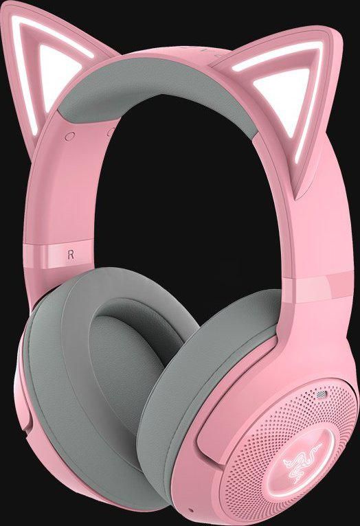 Casti Razer Kraken Kitty V2 Bluetooth 5.2Quartz Edition, interfata USB- A, sensibilitate 92.5 dB SPL / mW @ 1kHz si sensibilitate microfon 42 dBV /Pa, roz_1