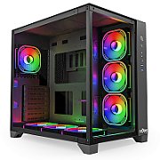 CARCASA NJOY PC AURA Mid Tower ATX, psu not included, Ventilatoare incluse 1x 120 mm spate, 3x 120 mm stanga, 3x 120 mm jos_1