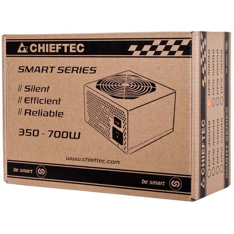 SURSA CHIEFTEC 700W (real), Smart series, fan 12cm, eficienta >85%, 1x CPU 4+4, 2x PCI-E (6+2), 6x SATA 