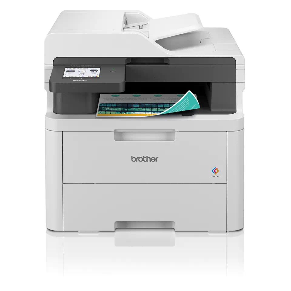 Imprimanta multifunctionala laser color Brother MFC-L3740CDW, A4, ADF, USB 2.0, Wi-Fi, NFC, 24 ppm negru, 24 ppm color