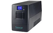UPS Spacer Line Int. cu management, LCD,   600VA/ 360W, AVR, 2 x socket Schuko, display LCD, 1 x baterie 12V/7Ah, conector USB, combo RJ11/RJ45, 
