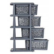 Raft depozitare cu 4 cosuri colorate_1