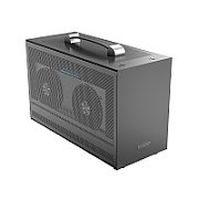 CARCASA PCCOOLER, Mini Tower, ITX, fara sursa, fereastra laterala tip MESH, gri, USB 3.2 gen 1 x 1, USB Type-C x 1, 