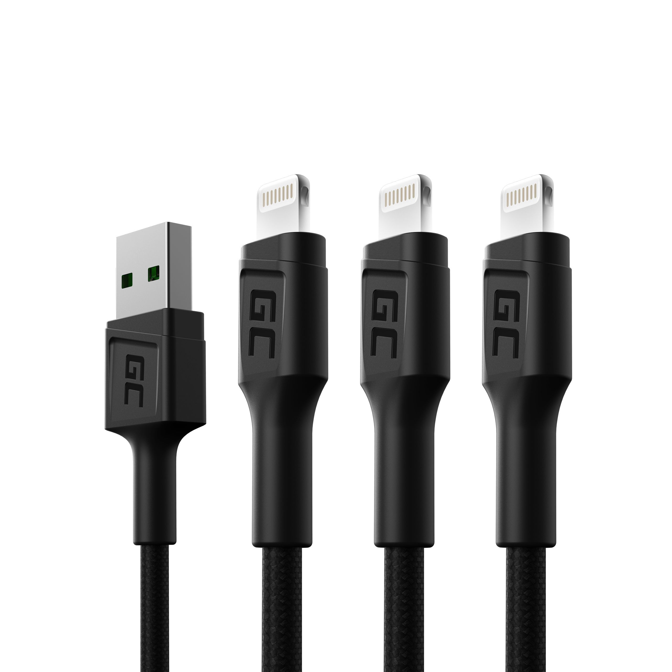 Green Cell KABGCSET06 lightning cable 2 m Black_1