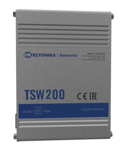 Teltonika TSW200 Industrial Unmanaged PoE+ Switch (without DIN rail bracket)_1