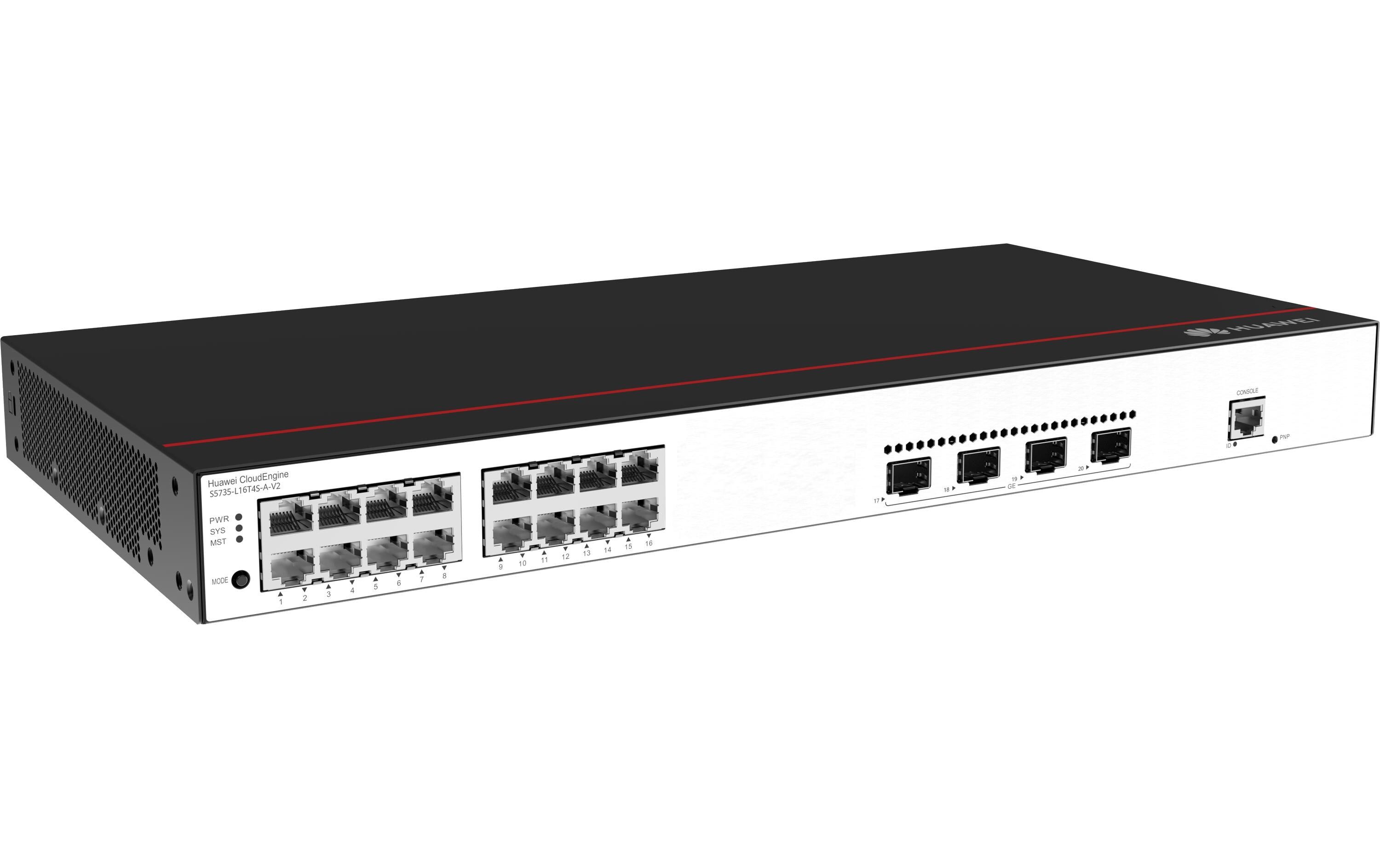 Huawei Switch S5735-L24P4XE-A-V2 (24*GE ports, 4*10GE SFP+ ports, 2*12GE stack ports, PoE+, AC power) + license L-MLIC-S57L (98012026)_1