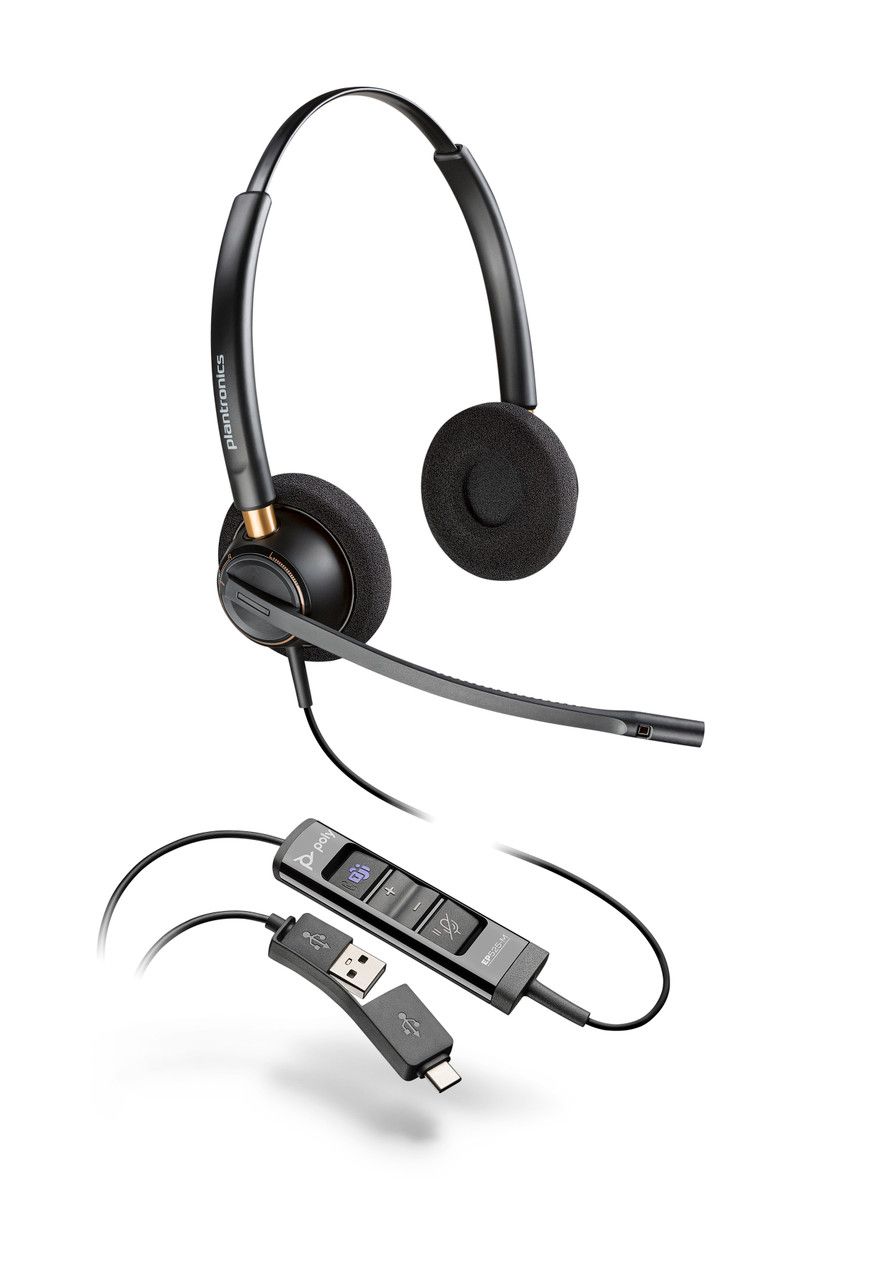 Poly EncorePro 525 Microsoft Teams Certified Stereo with USB-A Headset_1