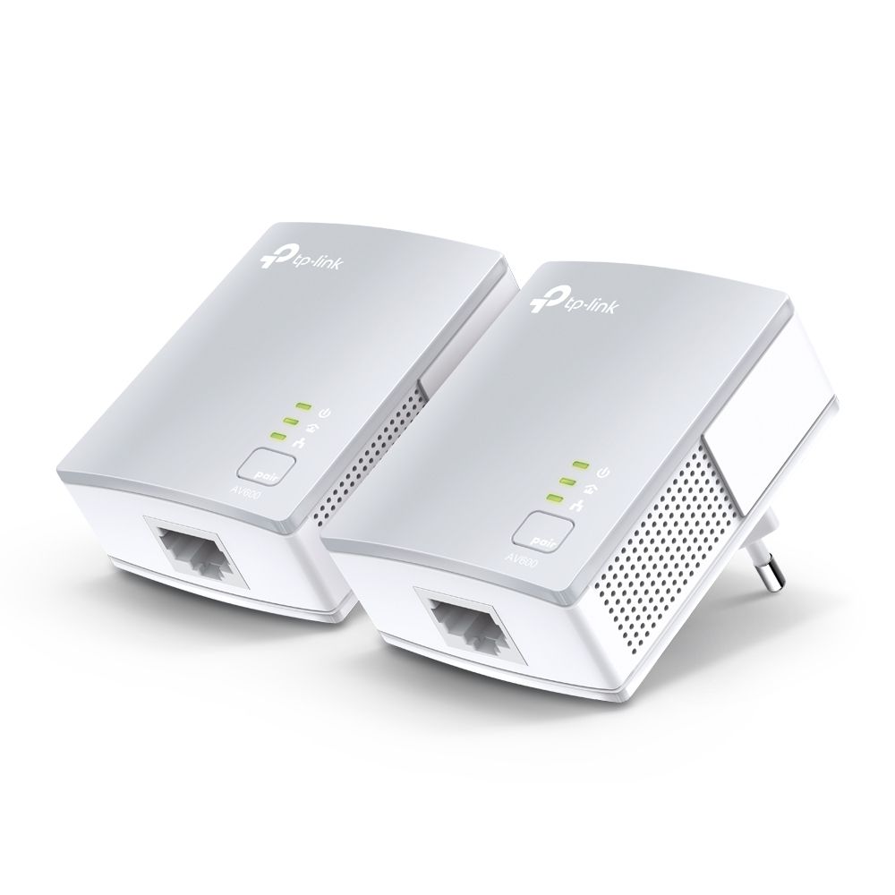TP-LINK POWER LINE av 600 KIT TL-PA411 KIT, Standarde și Protocoale: HomePlug AV, IEEE802.3, IEEE802.3u, iNTERFATA: 1× Port Ethernet 10/100 Mbps, Consum: 4.60W, Dimensiuni; 65 × 52 × 28.5 mm, Aria de acoperire: 300m, kit-ul contine 2 x TL-PA411._1