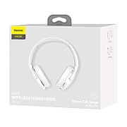 CASTI Baseus Encok D02 PRO, utilizare multimedia, smartphone, over the ear, pliabile, microfon pe casca, conectare prin Bluetooth 5.0, alb 
