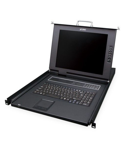 PLANET 8-Port Combo IP KVM Switch: switch-uri pentru tastatură, mouse și monitor (KVM) Raft pentru montat echipamente Negru_1