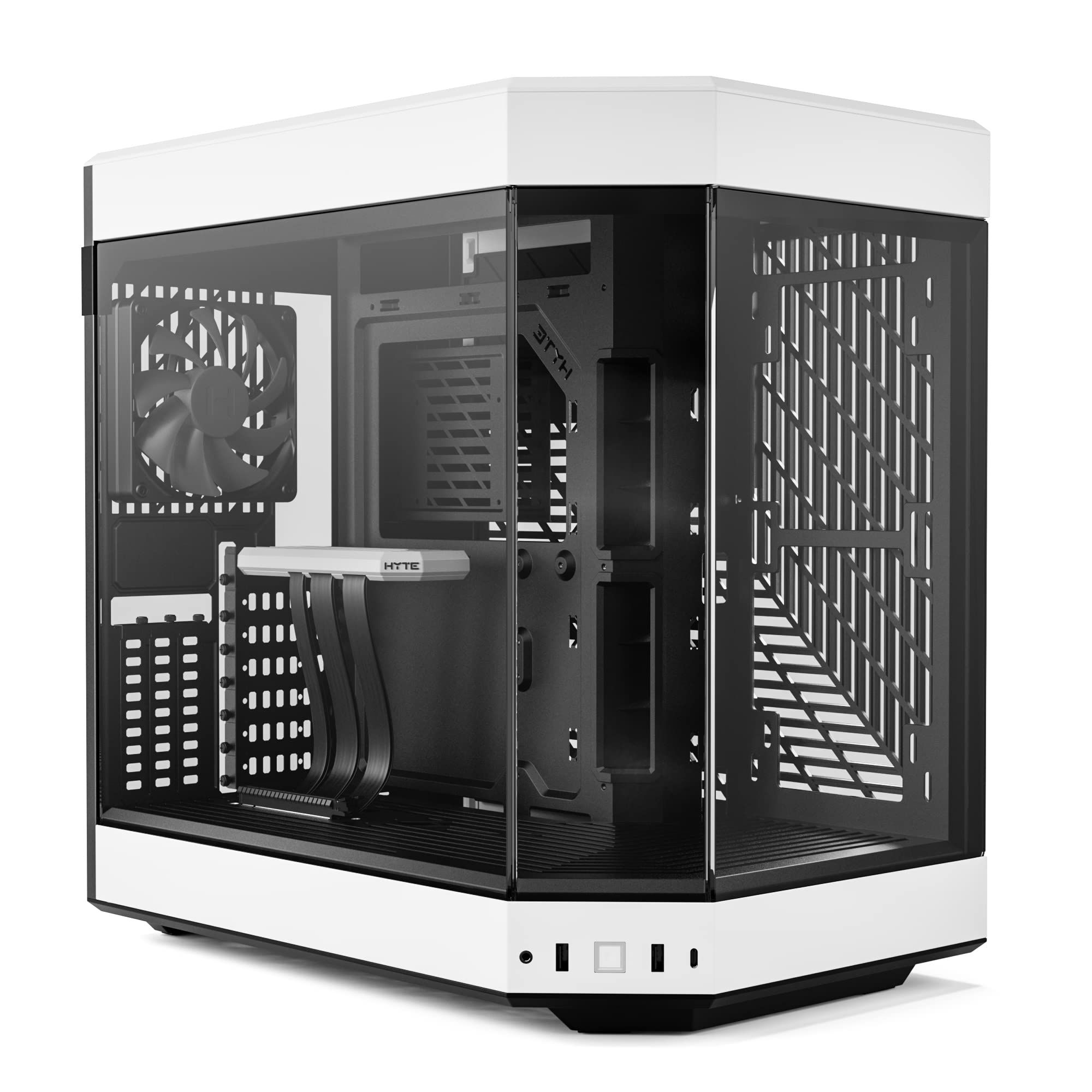 Carcasa HYTE Y60 Mid-Tower BLACK/WHITE E-ATX, PCI Slots 6+3, no psu included, Preinstalled fans 3x 120mm no lightning_1
