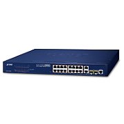 PLANET FGSW-1816HPS switch-uri Gestionate L2 Fast Ethernet (10/100) Power over Ethernet (PoE) Suport Albastru_1