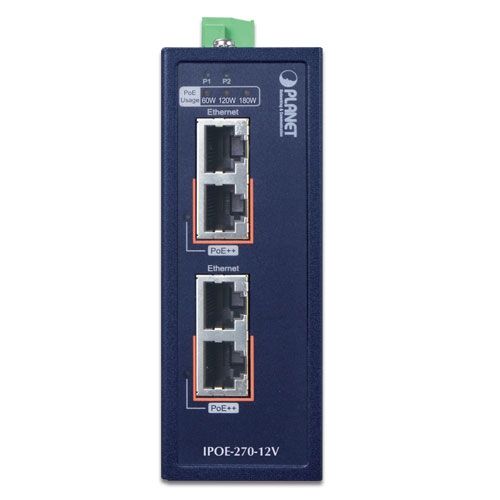 PLANET IPOE-270-12V switch-uri Power over Ethernet (PoE) Suport Albastru_1