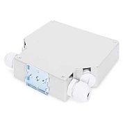 Din Rail Splice Box for 8 LC/DX couplers, Color grey_1