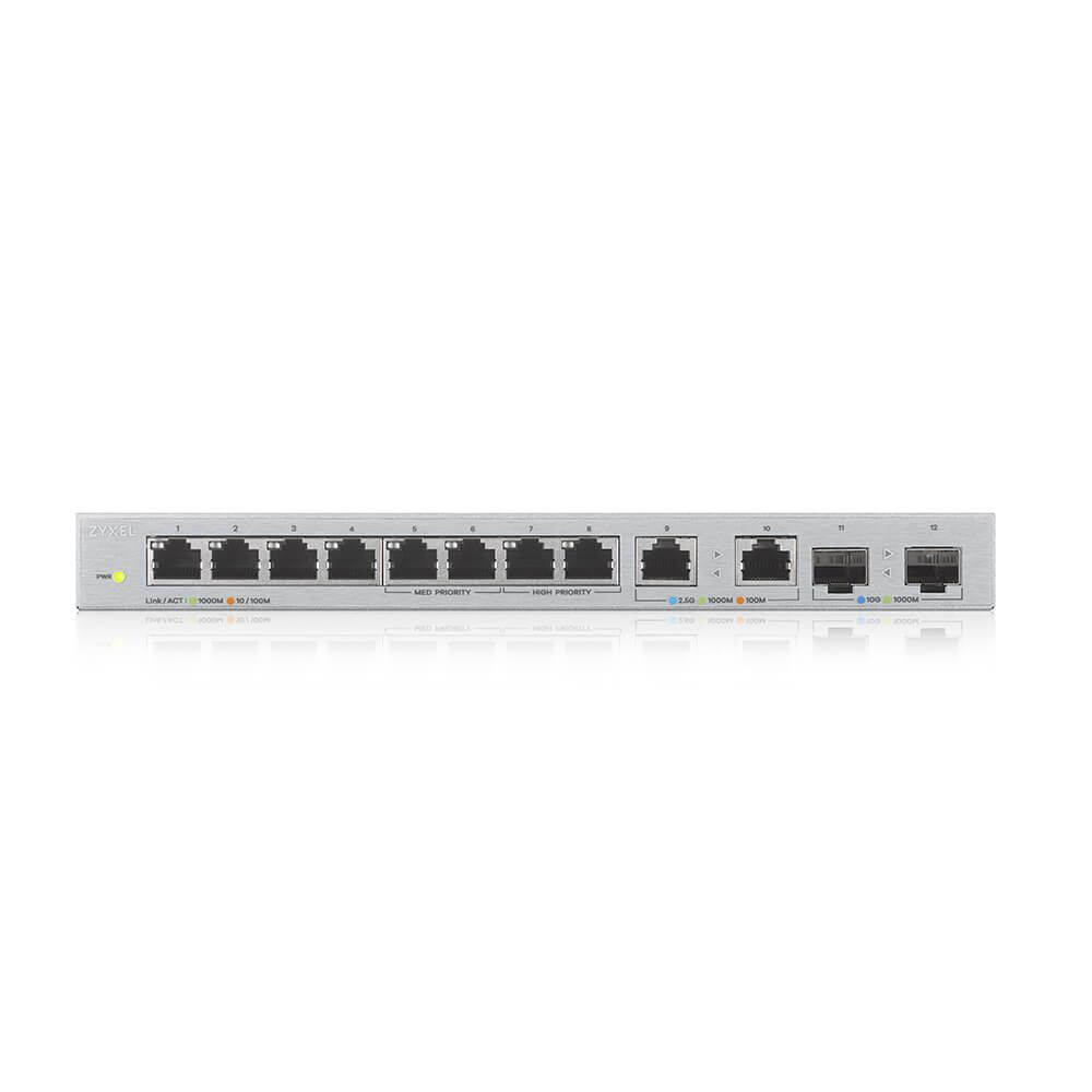 XGS1010-12-ZZ0101F - Ethernet Switch, RJ45 Ports 10, Fibre Ports 2SFP+, 10Gbps, Unmanaged, Zyxel_1