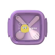 Caserola 2in 1 cu lingurita si furculita, mov, U-Grow_2