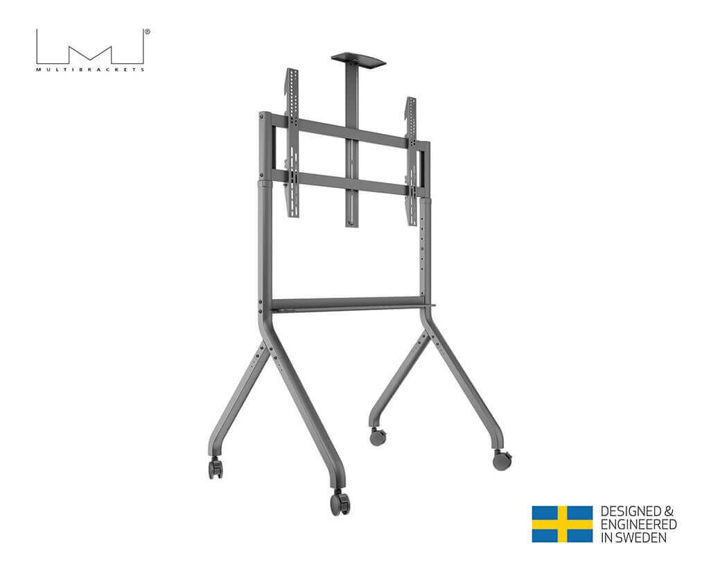Stand mobil videoconferinta Multibrackets MB-6763, 55”-86”, max.90 kg, suport camera si media inclus, gri_1