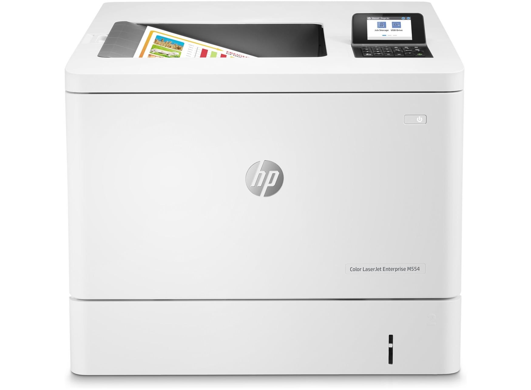 HP Color LaserJet Enterprise Imprimantă M554dn, Imprimare, Imprimare prin port USB frontal; imprimare faţă-verso_1