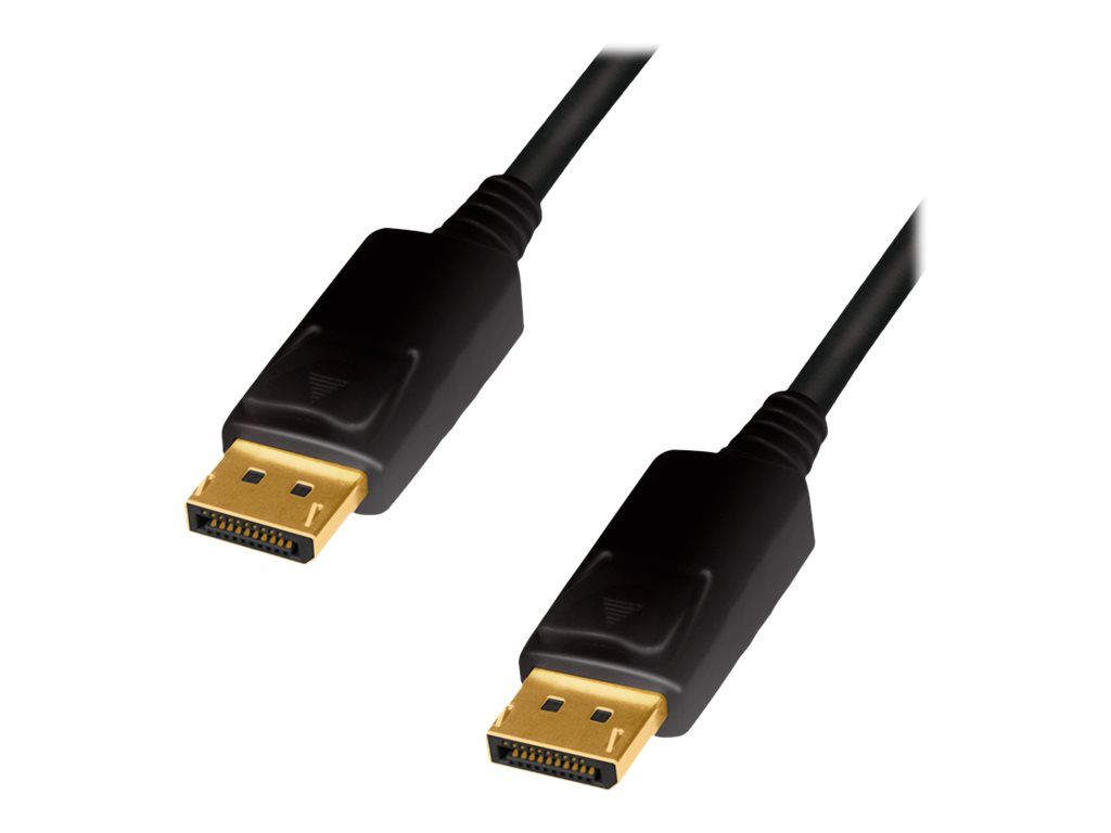 CABLU video LOGILINK, DisplayPort (T) la DisplayPort (T) 1.2, 2m, conectori auriti, rezolutie maxima 4K (3840 x 2160) la 60 Hz, dublu ecrabat, plastic, negru, 