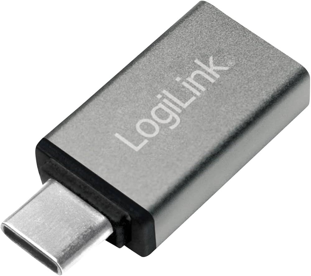ADAPTOR LOGILINK OTG, pt. smartphone, USB 3.2 Type-C (T) la USB-A 3.0 (M), 5V / 3A 15W, negru, 