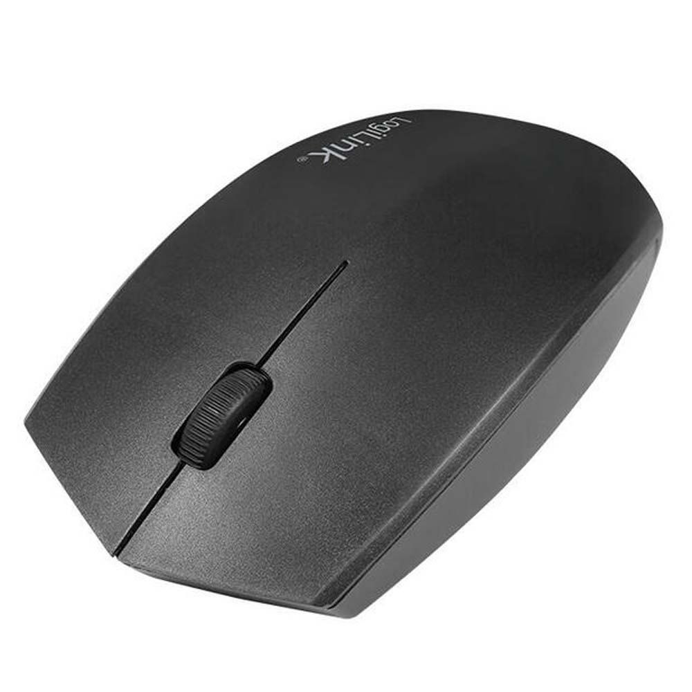 MOUSE Logilink, PC sau NB, wireless, BT 4.1 + 2.4GHz, optic, 1200 dpi, butoane/scroll 3/1, ergonomic, negru,  ID0191  (timbru verde 0.18 lei)