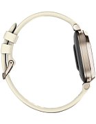 Ceas Garmin Lily 2 Classic, display AMOLED, dimensiune afisaj 35.4 mm, rezolutie afisaj 240 x 201 pixeli, memorie 8GB, autonomie pana la 5 zile, rezistanta la apa pana la 5 ATM, greutate: 24,4g, ramăCrem auriu, curea cafenie din material textil_4