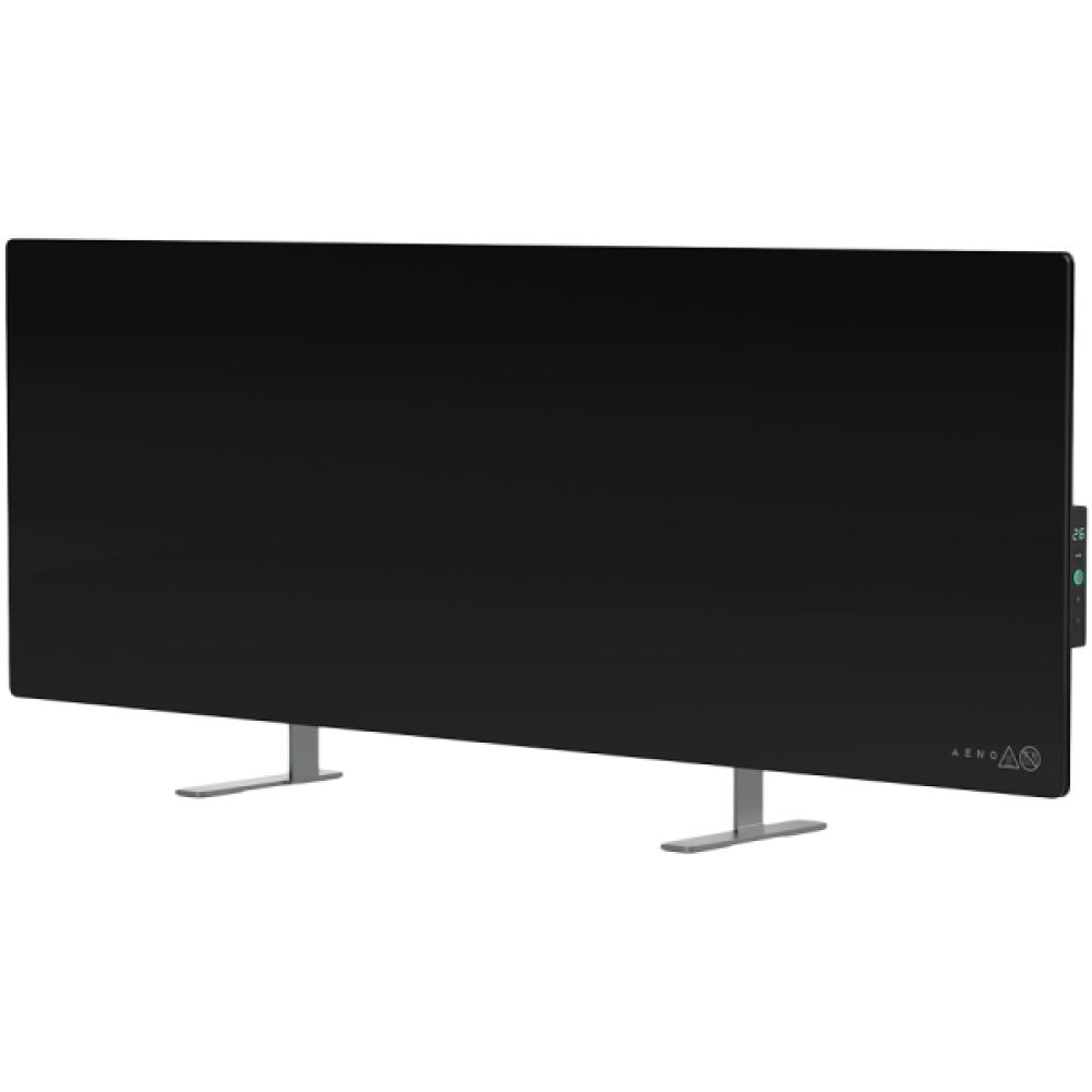 AENO Premium Eco Smart Heater, 700W, Tempered glass, Infrared+convection heating type, Led display Plug type: Europe (E/F type), BLACKManufacturer: AENO_2